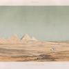 Giseh [Jîzah]: Ansicht der Pyramiden von Süden.