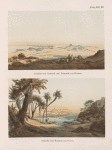 Ansicht von Semneh [Semna] und Kummeh [Kumma], von Westen; Ansicht von Semneh [Semna], von Osten.