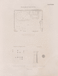 Situationsplan der Ruinen bei Sese[bi]; Grundriss des Tempels bei Sese[bi] ; Säulendetails.