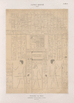 Dynastie IV. Pyramiden von Abusir [Abû Sîr Site], Grab 6.  [Grabkammer No. 1 im K. Museum zu Berlin.] Hinterwand.