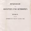 Title page]  Denkmaeler aus Aegypten und Aethiopien. Band IV enthaltend Abtheilung II Blatt LXXXII-CLIII [82-153]