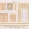 Altes Reich. Dynastie XII.  a. d. e. Felseninschriften von Assuan [Aswân]; b. Stele von Debôt [Dâbûd] [jetzt in Berlin] ;  c. Stein aus Saqara [.Saqqârah] [jetzt in Berlin] ; Benihassan:  Grab 2.  f. Aeussere Thü ; g. h. Architrave im Hauptraume.