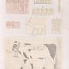 Altes Reich.  a. Felsentafel von Wadi Maghâra;  b. c. aus Gräbern von Giseh [Jîzah];  d. e. Steine von Saqâra [.Saqqârah]; f. Block von Kummeh [Kumma]; g. h. Wanderzeichnungen aus Benihassan [Banî .Hasan Site]. [b -f jetzt im K. Museum zu Berlin.]