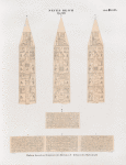 Neues Reich. Dynastie XVII. Theben. Karnak: a - c Fragmente des  Obelisken C.; d. Basis des Obelisken B.