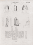 Neues Reich. Dynastie XVII. Theben [Thebes]:  a - c  Drei Köpfe aus dem Asasifthale; d - g  und  h - m  Zwei Statuen aus Qurna. [a - m jetzt im K. Museum zu Berlin.]