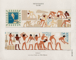 Neues Reich. Dynastie  XVIII.  Theben [Thebes]:  aus einem Grabe  von Abu el Qurna.