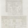 Neues Reich. Dynastie  XVIII.  Tempel von Semneh [Semna]: a. Innere Nordwand; b. Innere Ostwand.