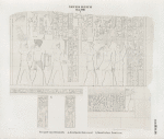 Neues Reich. Dynastie  XVIII.  Tempel von Semneh [Semna]: a. Aeussere Ostwand; b. Oestlicher Porticus.