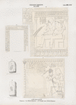 Neues Reich. Dynastie  XVIII.  a. El  Kab [el-Kab]: Grab 9; Theben [Thebes]: b. c. Abd el Qurna;  e. f.  Ziegel aus Abd el Qurna.