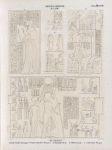 Neues Reich. Dynastie XVIII.  El Amarna [Tell el-Amarna]. Nördliche Gräbergruppe. Grab 3. Zweiter Raum: a. Thürwand;  c - e  rechte Wand.