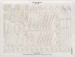 Neues Reich. Dynastie XVIII.  El Amarna [Tell el-Amarna]. Nördliche Gräbergruppe.  Grab 7.  erster Raum, rechte Wand A.