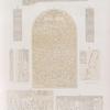 Neues Reich. Dynastie XVIII.  a - d  Felsengrotte von Panopolis; e - h Felsengrotte von Schataui;  i. Stele [i. jetzt im K. Museum]
