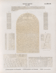 Neues Reich. Dynastie XVIII.  a - d  Felsengrotte von Panopolis; e - h Felsengrotte von Schataui;  i. Stele [i. jetzt im K. Museum]
