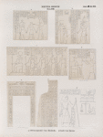 Neues Reich. Dynastie XVIII.  a - f  Felsengrotte von Abahûda; g. Grab von Qurna.