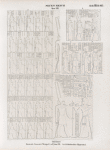 Neues Reich. Dynastie XIX.  Theben [Thebes]. Karnak. Grosser Tempel: a. Pylon VII; b - d  Säulen des Hypostyl.