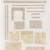 Neues Reich. Dynastie XIX.  Theben [Thebes]. Tempel Sethos I. von Alt-Qurna: a - d  aus Raum C.; e. Vorderwand des Tempels; f - k Raum F'; l - m Raum E'; n- r  aus einem Grabe von Qurna.