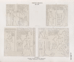 Neues Reich. Dynastie XIX. Theben [Thebes]. Karnak. Grosser Tempel. Hypostyl: a. Säule ; b. Ostwand ; c. d. Südwand.