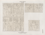 Neues Reich. Dynastie XIX. Theben [Thebes]. Tempel  Sethos I [Seti I]. von Alt Qurna: a. b. Raum F'; c. Raum Q.    .