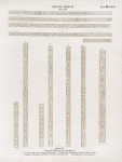 Neues Reich. Dyn. XIX. Theben [Thebes]. Tempel Sethos I[Seti I] von Alt Qurna: a. Porticus, über der rechten Hinterwand; b. Ueber den Säulen des Porticus, rechte Seite; c.d. und  e.f. Deckeninschriften in Raum C und Raum F'; g. Thürpfosten von Raum L'.