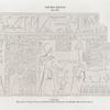 Neues Reich. Dynastie. XIX. Theben [Thebes]. Memnonia [Ramesseum]. Tempel Ramses II. Zweiter Pylon. Westseite, Nordhälfte. Obere Darstellung.