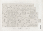 Neues Reich. Dynastie. XIX. Theben [Thebes]. Memnonia [Ramesseum]. Tempel Ramses II. Zweiter Pylon. Westseite, Nordhälfte. Obere Darstellung.