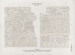 Neues Reich. Dynastie XIX. Theben [Thebes]. Memnonia [Ramesseum]. Tempel Ramses II. Zweiter Pylon. Westseite, Nordhälfte: a. Ende der oberen Darstellung; b. Anfang der unteren Darstellung.