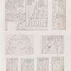 Neues Reich. Dynastie XIX.  Abusimbel [Abû Sunbul]. Grosser Tempel,  Raum F: a. Westwand; b. Ostwand; c. Südwand; d - h. Pfeiler in Raum F.