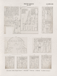 Neues Reich. Dynastie XIX.  Abusimbel [Abû Sunbul]. Grosser Tempel,  Raum F: a. Westwand; b. Ostwand; c. Südwand; d - h. Pfeiler in Raum F.