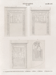 Neues Reich. Dynastie XIX.  a - c. Aegyptische Felsenstelen bei Berut in Syrien: [a.]  Nördlichste; [b.] Mittlere; [c.] Südlichste; d. Assyrische Stele.