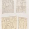 Neues Reich. Dynastie XIX: a - c. Theben [Thebes]: [a. b.] Bab el Meluk [Bîbân el-Mulûk], Grab 14; [c.] Tempel Sethos I [Seti I] von Alt-Qurna, Vorhalle; d. West-Silsilis [Gebel el-Silsila], Felsengrotte.