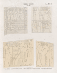 Neues Reich. Dynastie XIX: a - c. Theben [Thebes]: [a. b.] Bab el Meluk [Bîbân el-Mulûk], Grab 14; [c.] Tempel Sethos I [Seti I] von Alt-Qurna, Vorhalle; d. West-Silsilis [Gebel el-Silsila], Felsengrotte.