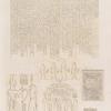 Neues Reich. Dynastie XIX.  a - c. Theben [Thebes]. Bab el Meluk [Bîbân el-Mulûk]: [a.b.]  Grab 15; [c.] Grab 13.; d. Felsenstele hinter Medînet Hâbu;  e. f. Abusimbel [Abû Sunbul];  [e.] Felsenstele;  f. Inschrift am zweiten Kolosse von Norden.