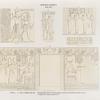 Neues Reich. Dynastie XIX. Theben [Thebes]: a - c.  Bab el Meluk [Bîbân el-Mulûk], Grab 14 ; d. Felsenbilder hinter Medînet Hâbu, zwischen Sect.III und XIX des Planes;  e. Gräber der Prinzessinnen No. 9.