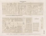 Neues Reich. Dynastie XX.  a. Surarîeh ; b - g. Karnak; [b.] Chons [Khons] Tempel (s. Plan T.); [c - f.] Tempel Ramses III (Plan M.); [g.] Seitendarstellung auf einer Statue Ramses III.