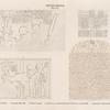 Neues Reich. Dynastie XX.  a - d. Theben [Thebes]:  [a.] Karnak, Pylon VIII; [b.] Chôns - Tempel.; [c. d.] Memnonia [Ramesseum], Tempel Ramses II, Pfeiler im zweiten Hofe; e. Hamamât [Wadi Hammamat], Felsenstele.