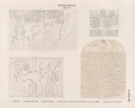 Neues Reich. Dynastie XX.  a - d. Theben [Thebes]:  [a.] Karnak, Pylon VIII; [b.] Chôns - Tempel.; [c. d.] Memnonia [Ramesseum], Tempel Ramses II, Pfeiler im zweiten Hofe; e. Hamamât [Wadi Hammamat], Felsenstele.