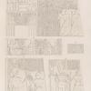Neues Reich. Dynastie XX.  Theben [Thebes]. Karnak:  a - c. Ostseite des Pylons VII;  d. e. An der Thür anstosssenden Mauer.
