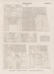 Neues Reich. Dynastie XX.  Theben [Thebes]. Karnak:  a - c. Ostseite des Pylons VII;  d. e. An der Thür anstosssenden Mauer.