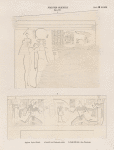 Neues Reich. Dynastie XX.  Theben [Thebes]. Bab el Meluk [Bîbân el-Mulûk]: a. Grab 4, am Eingange rechts; b. Grab 18, über dem Eingange.