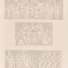 Neues Reich. Dynastie XXI. Theben [Thebes]. Karnak. Chôns-Tempel T.,  Vorhof D.:  a. b.  Ostwand ;  c. Nordwand.