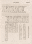 Neues Reich. Dynastie XXI. Theben [Thebes]. Karnak. Chôns [Khonsu]-Tempel T.:  a-e. Hof D, Thor der Nordseite;  f. Rückeninschrift einer Statue.