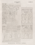 Neues Reich. Dynastie  XXII. Theben [Thebes]. Karnak. Grosser Tempel:  a. Aeussere Südwand B; b. c. Vorhof, Winkel C.