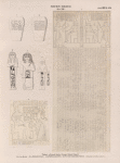 Neues Reich. Dynastie XXII.  Theben [Thebes]: a. Karnak. Grosser Tempel. Vorhof, Winkel C; b-h. Aus Qurna. [b.c.] Alabastervasen; [d-g.] Todtenstatuetten; [h.] Vor einer knieenden Statue. [b-h. jetzt im K. Museum zu Berlin.]