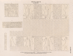 Neues Reich. Dynastie XXIII. XXVI.  a. b. Theben [Thebes]. Karnak. [ b. jetzt im K. Museum zu Berlin]; c. San [Tanis][.Sa al .Hajar]. Rückeninschrift einer Statue; d. Pyramiden von Saqâra [Saqqârah]. Grab 24, Deckeninschriften aus Raum A.