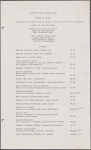 Lunch menu, Library Room