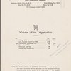 Sunday Easter menu, Park Lane