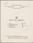 Sunday Easter menu, Park Lane