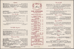 Monday dinner menu, Algonquin Hotel