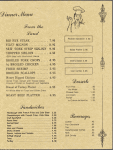 Lunch and dinner menu, J.C's