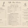 Wednesday luncheon menu, The Mayflower Coffee Shop and Coffee Deck